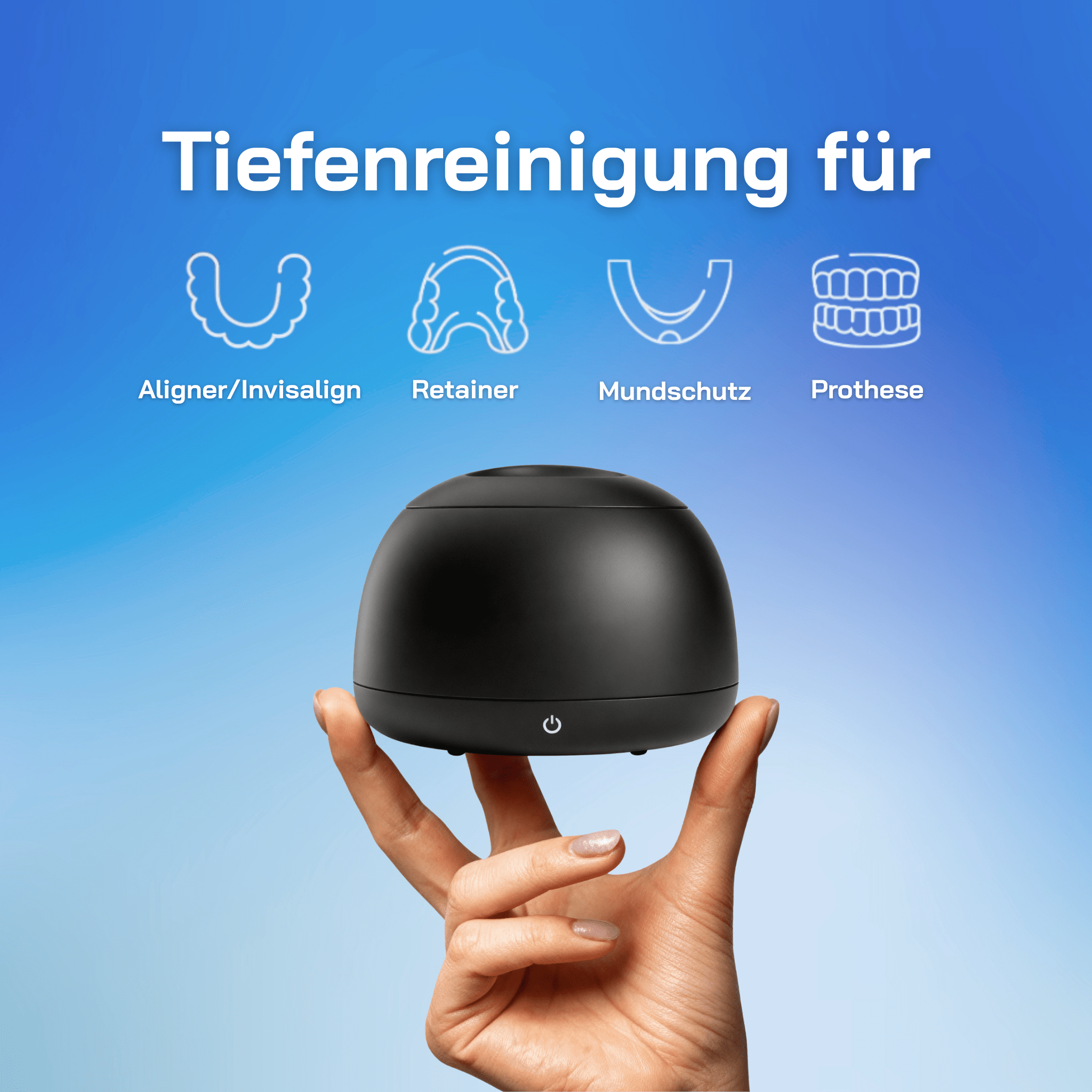 Ultraschallreiniger für hygienisch saubere Zahnschienen