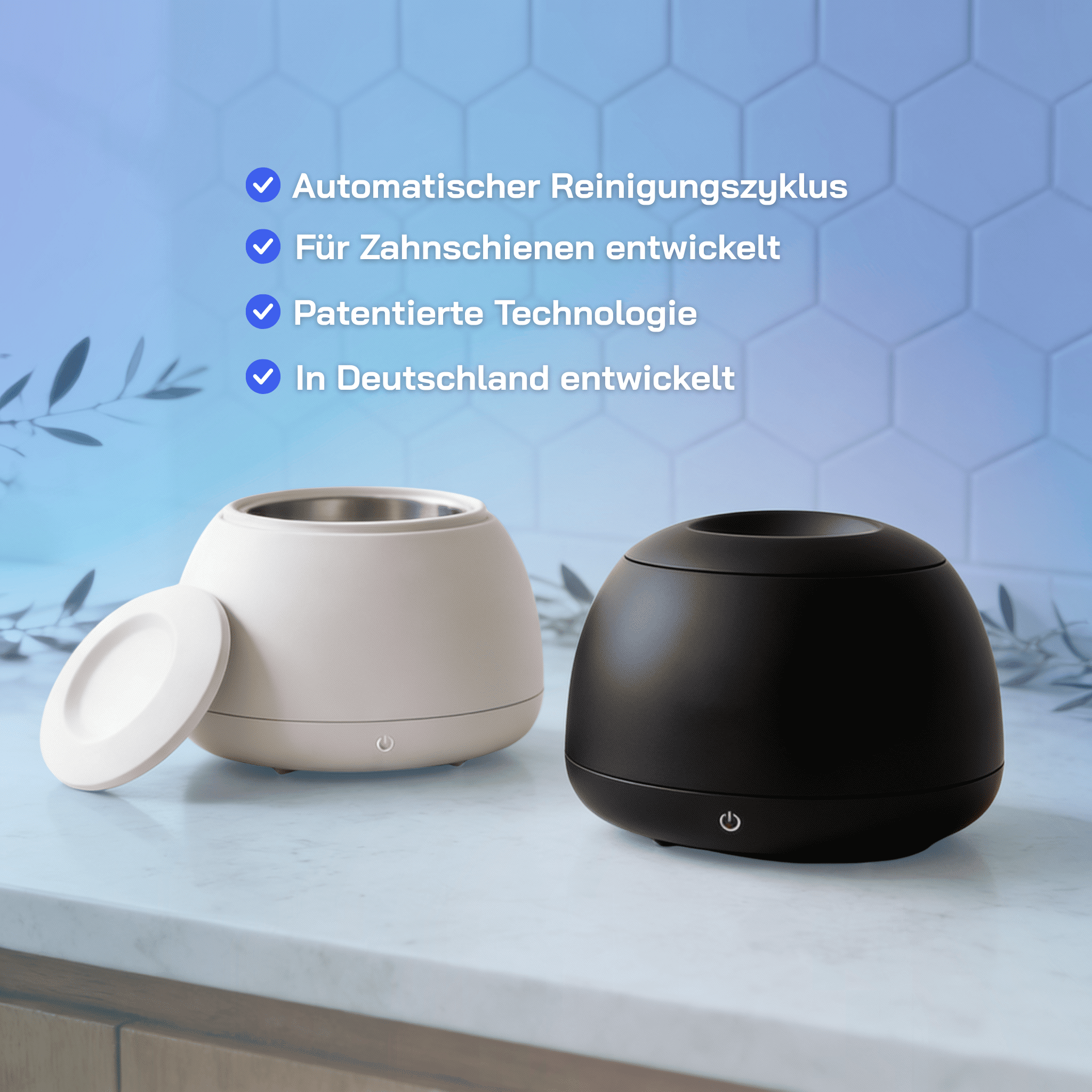 Ultraschallreiniger für hygienisch saubere Zahnschienen