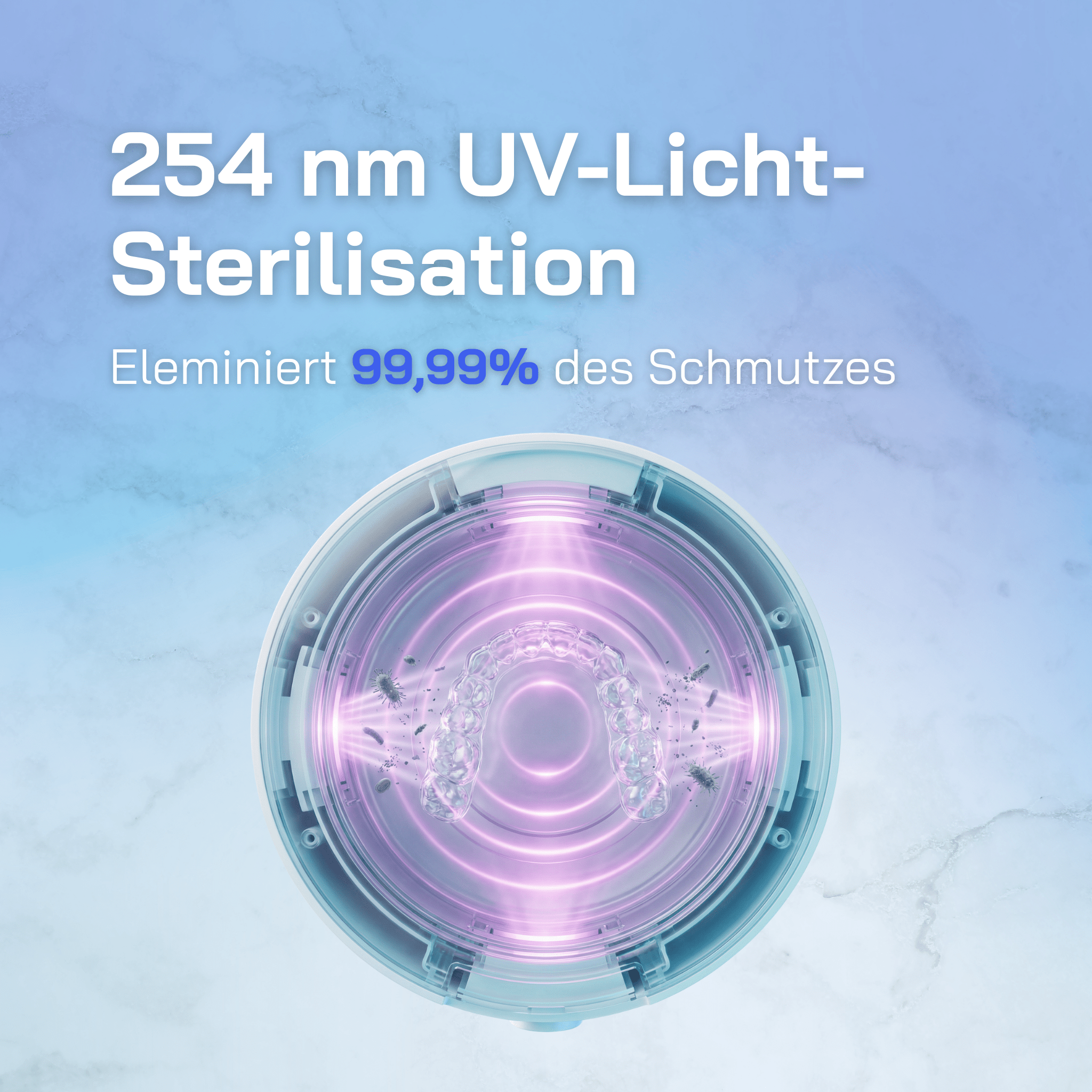 Ultraschallreiniger für hygienisch saubere Zahnschienen